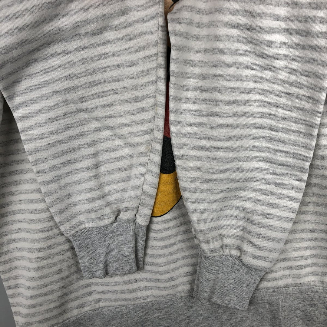 Vintage 90'S Disney Mickey Mouse striped sweatshirt, made in the USA, size XL. unclear gray type Vintage Second Hand
