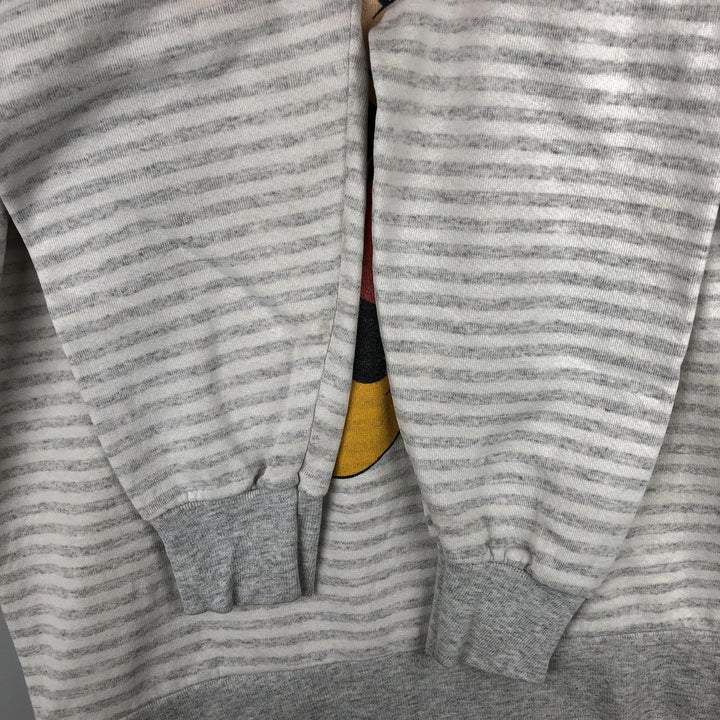 Vintage 90'S Disney Mickey Mouse striped sweatshirt, made in the USA, size XL. unclear gray type Vintage Second Hand
