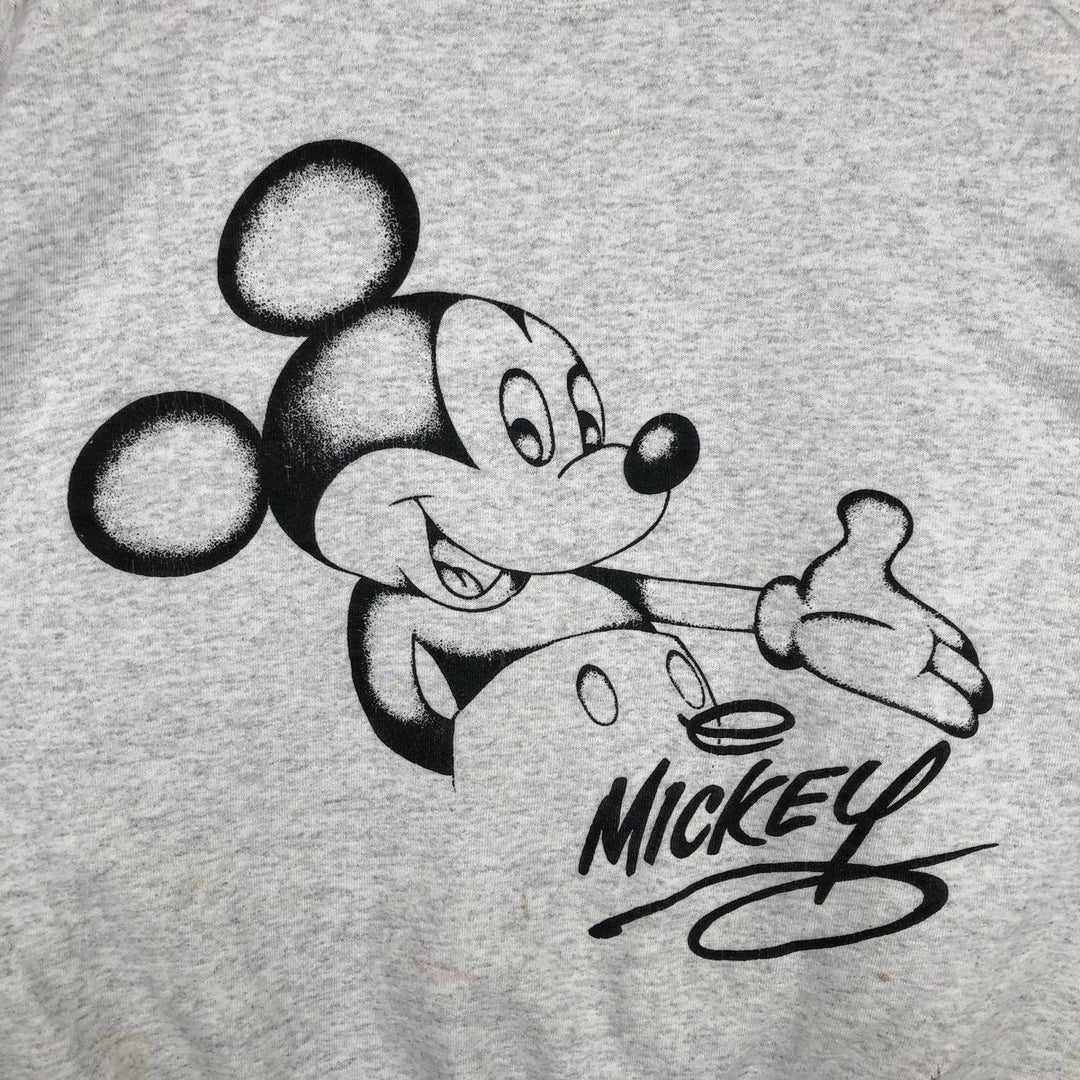 90'S Disney Mickey Mouse character sweatshirt, sweatshirt, made in USA, men's XL size, vintage cotton white type Vintage Second Hand