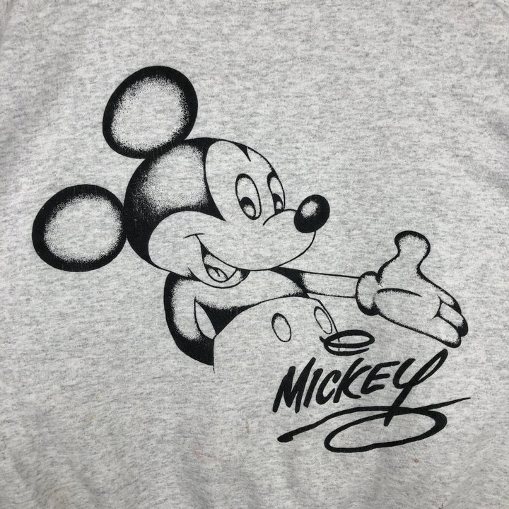 90'S Disney Mickey Mouse character sweatshirt, sweatshirt, made in USA, men's XL size, vintage cotton white type Vintage Second Hand