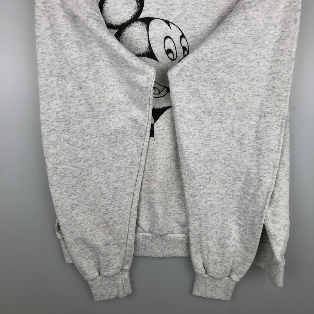 90'S Disney Mickey Mouse character sweatshirt, sweatshirt, made in USA, men's XL size, vintage cotton white type Vintage Second Hand