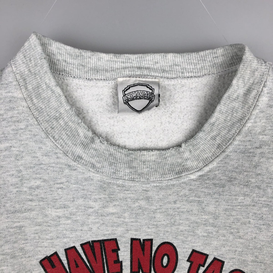 90'S ANIMANIACS Character Sweatshirt, Made in USA, Men's Size XL, Vintage cotton pale white type Vintage Second Hand