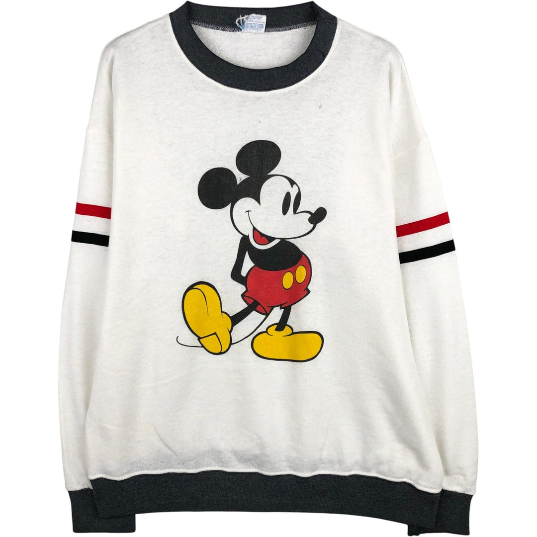 Vintage 1980'S Disney Mickey Mouse character sweatshirt, Made in USA, Men's XL cotton white type Vintage Second Hand