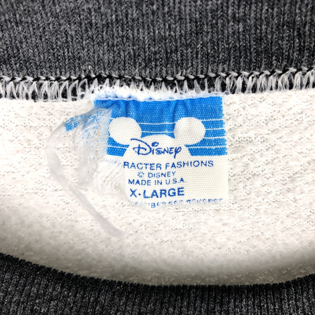 Vintage 1980'S Disney Mickey Mouse character sweatshirt, Made in USA, Men's XL cotton white type Vintage Second Hand