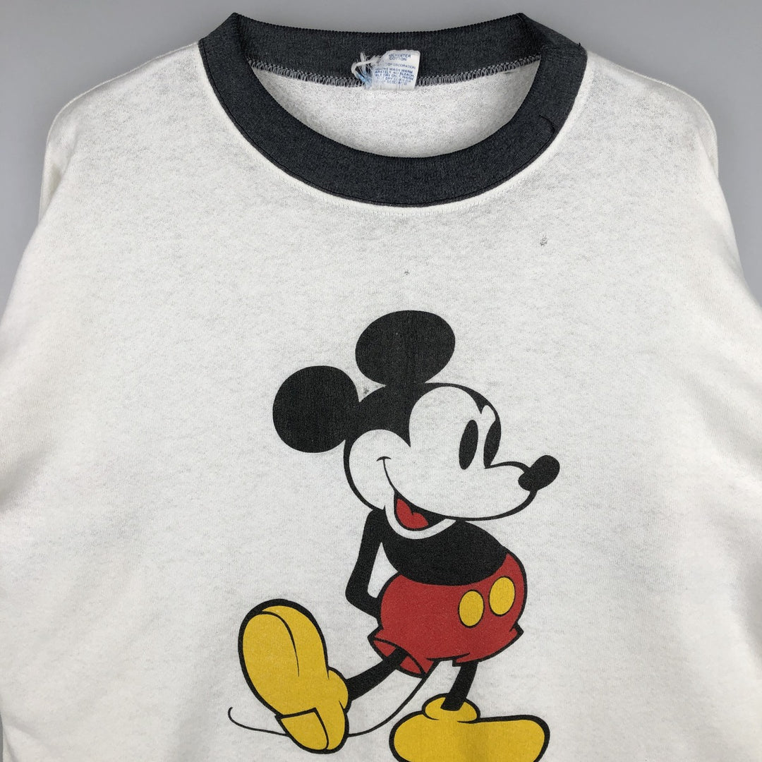 Vintage 1980'S Disney Mickey Mouse character sweatshirt, Made in USA, Men's XL cotton white type Vintage Second Hand