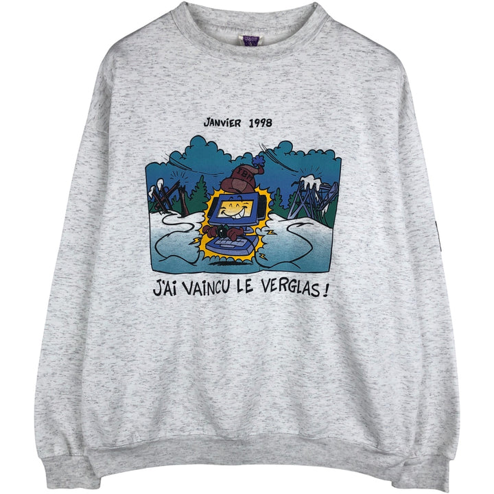 Vintage 90'S Humeur Design printed sweatshirt, men's size XL cotton gray type Vintage Second Hand