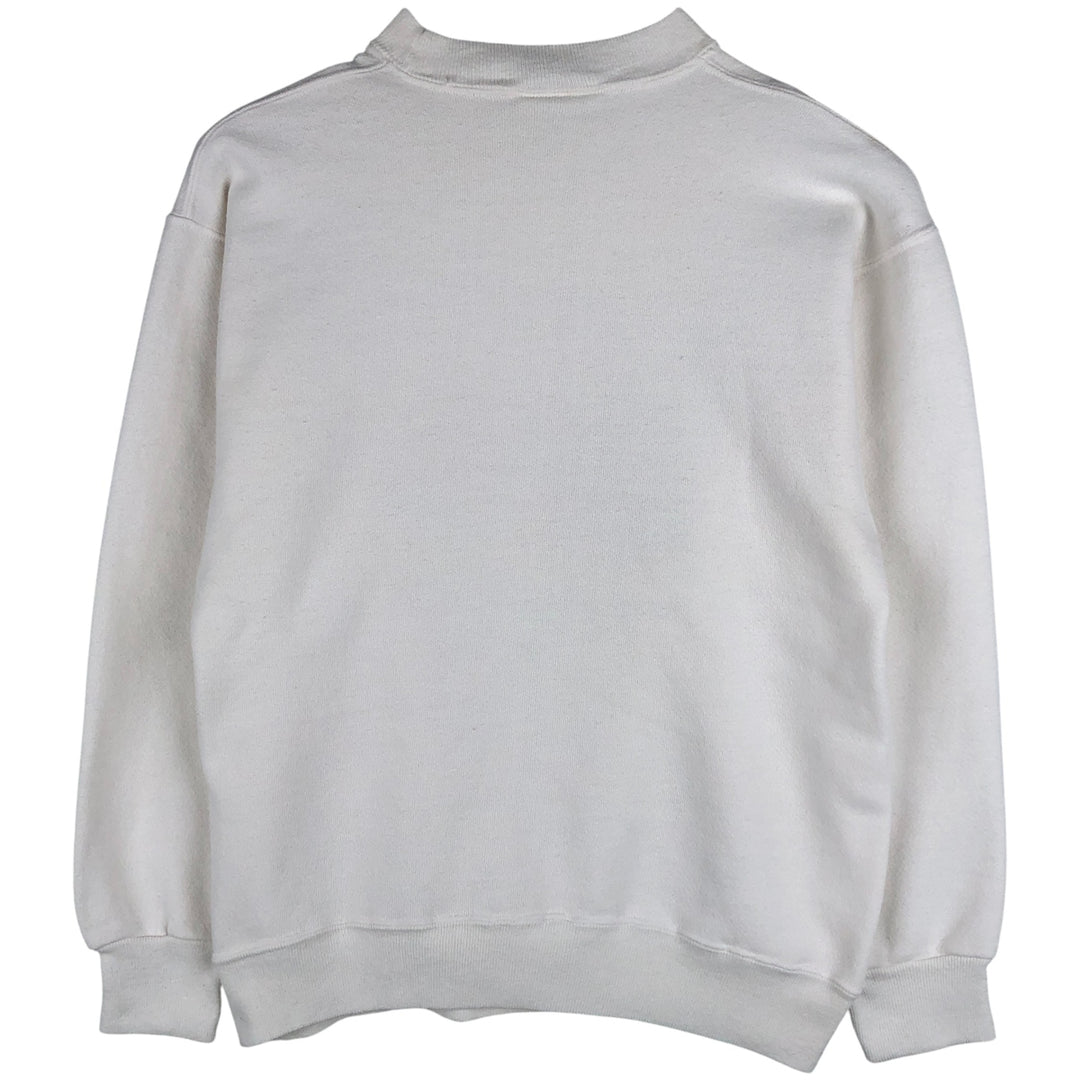 Vintage 1980'S Hanes blue tag print sweatshirt, made in the USA, size M, men's cotton white type Vintage Second Hand