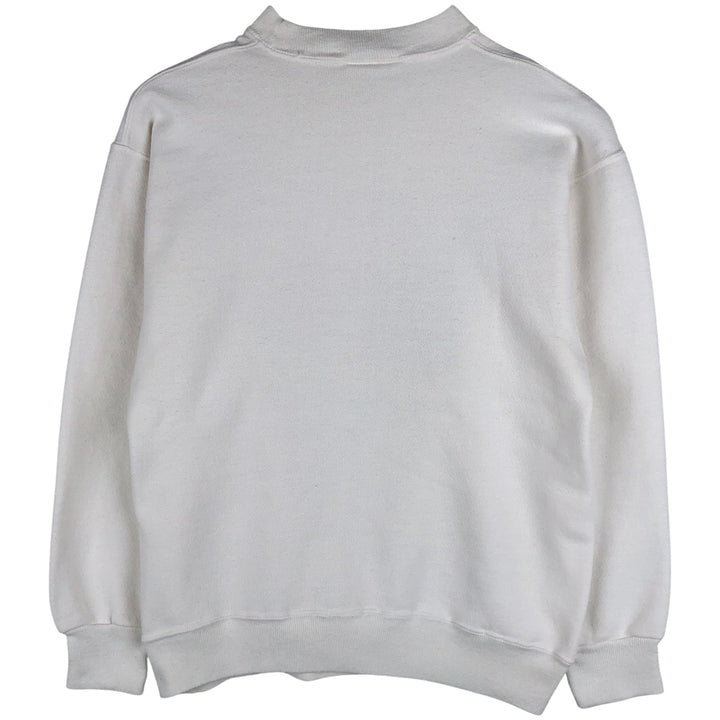 Vintage 1980'S Hanes blue tag print sweatshirt, made in the USA, size M, men's cotton white type Vintage Second Hand