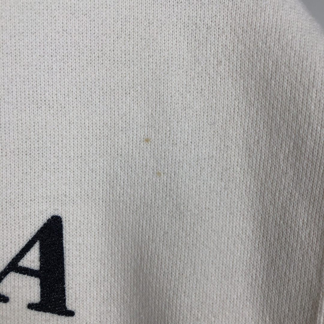 Vintage 1980'S Hanes blue tag print sweatshirt, made in the USA, size M, men's cotton white type Vintage Second Hand