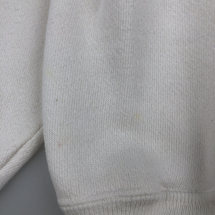 Vintage 1980'S Hanes blue tag print sweatshirt, made in the USA, size M, men's cotton white type Vintage Second Hand