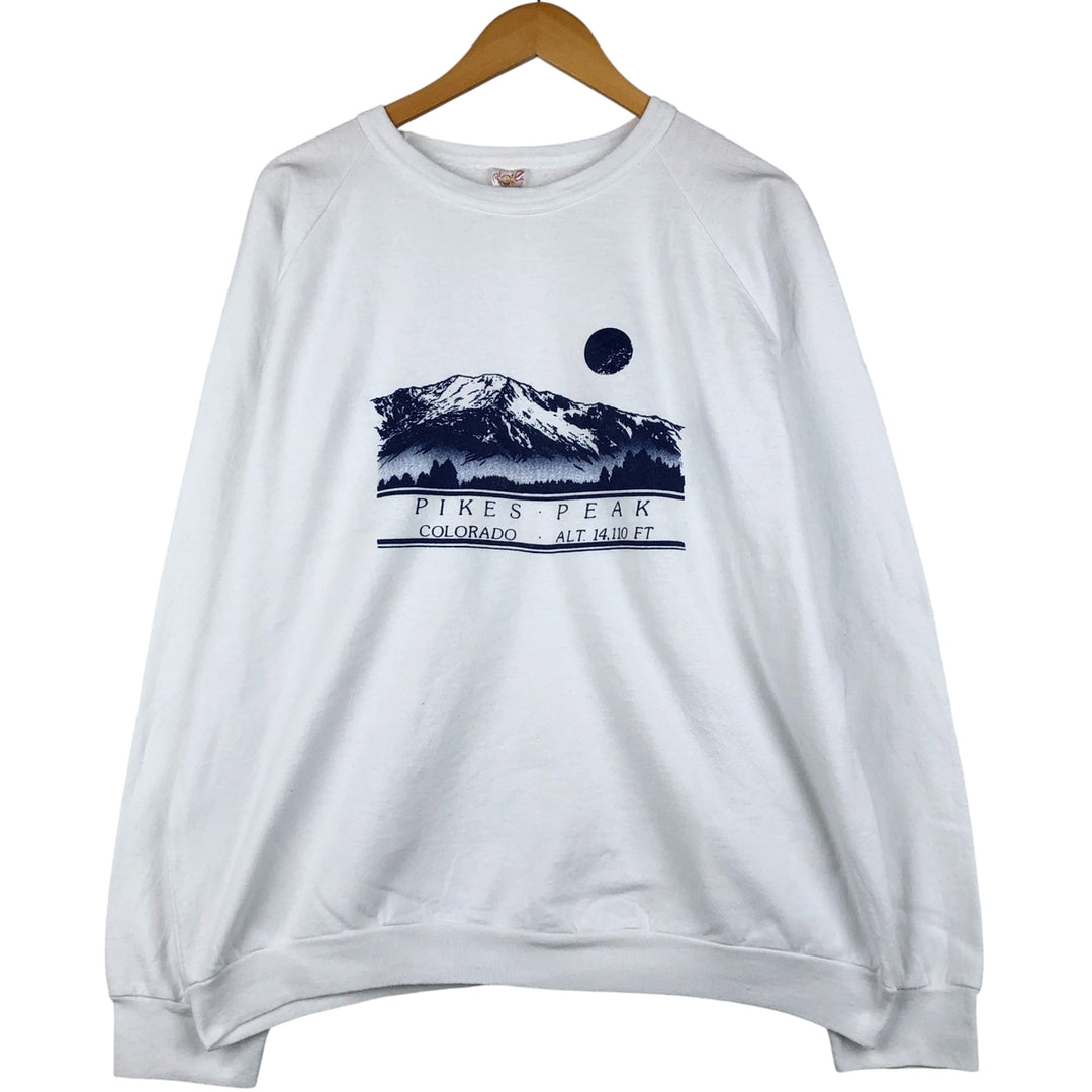 Vintage 1980'S Alore printed sweatshirt, made in the USA, men's size XXL cotton white type Vintage Second Hand