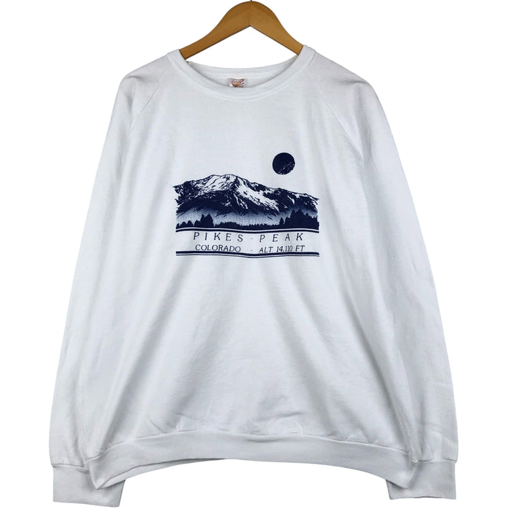 Vintage 1980'S Alore printed sweatshirt, made in the USA, men's size XXL cotton white type Vintage Second Hand