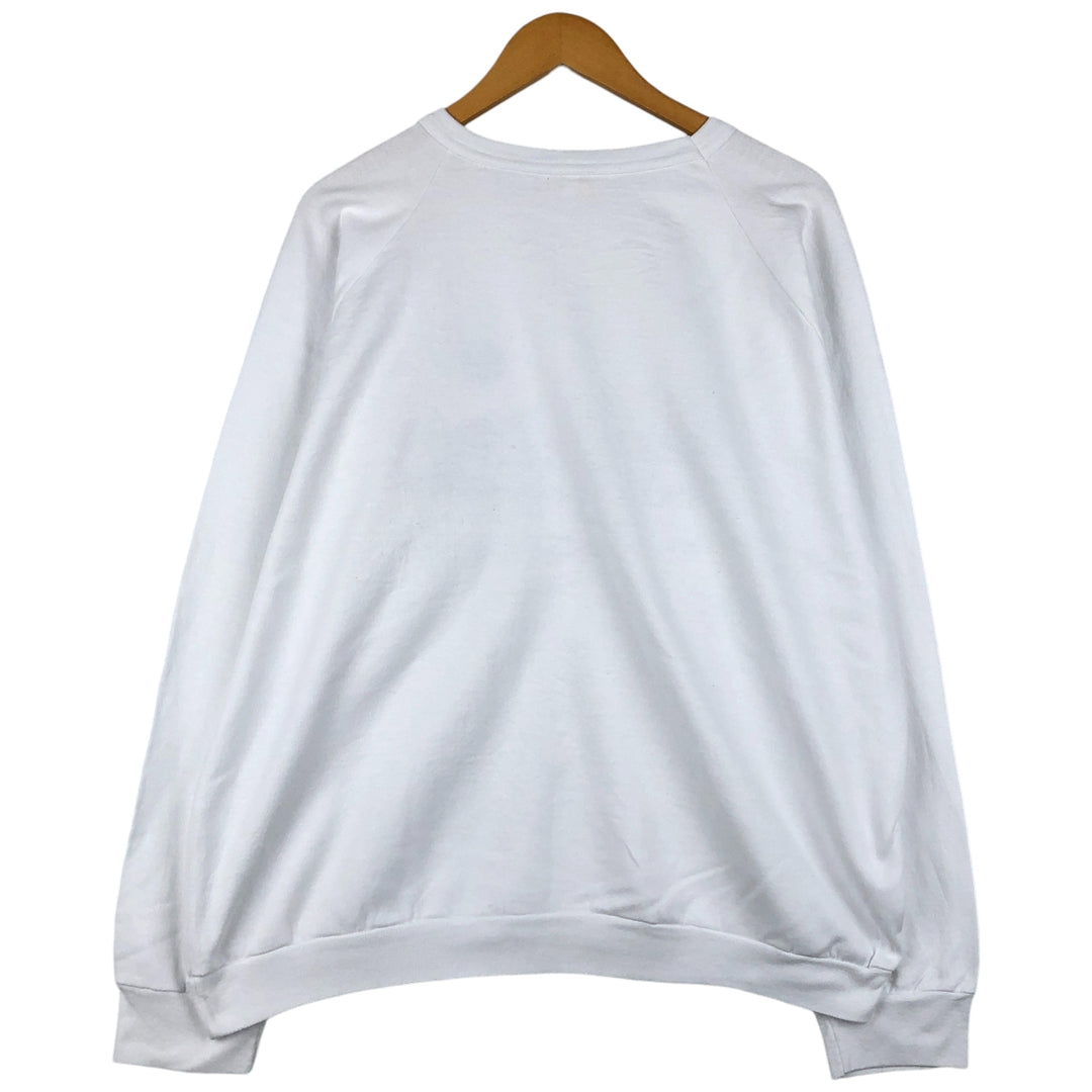 Vintage 1980'S Alore printed sweatshirt, made in the USA, men's size XXL cotton white type Vintage Second Hand