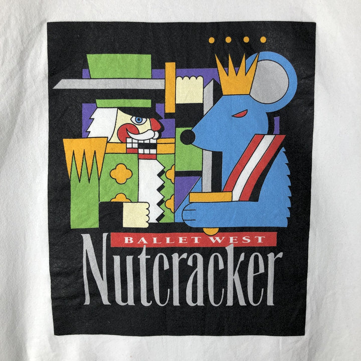 90'S ONEITA POWER-SWEATS Printed Sweatshirt Trainer Made in USA Men's Size L Vintage cotton white type Vintage Second Hand