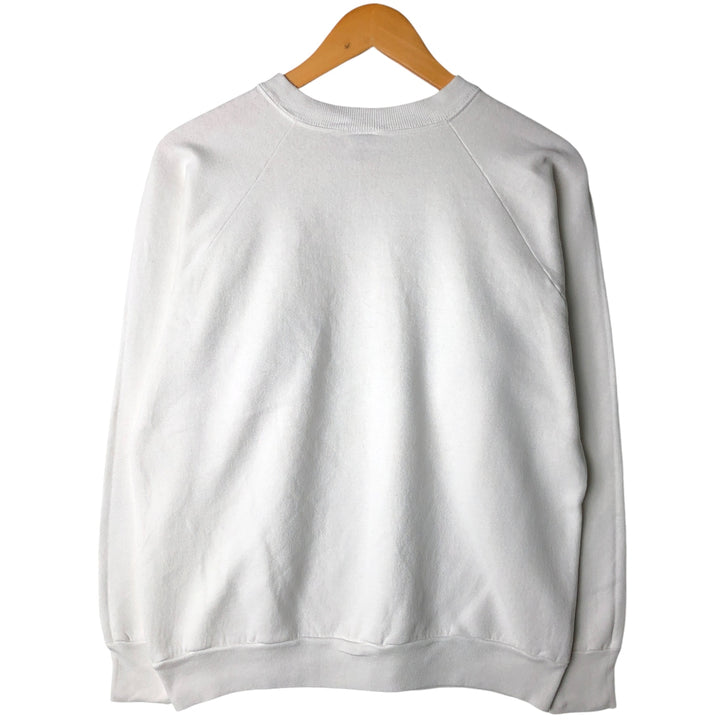 Vintage 1980'S Fruit of the Loom print sweatshirt, made in the USA, size L, men's cotton white type Vintage Second Hand