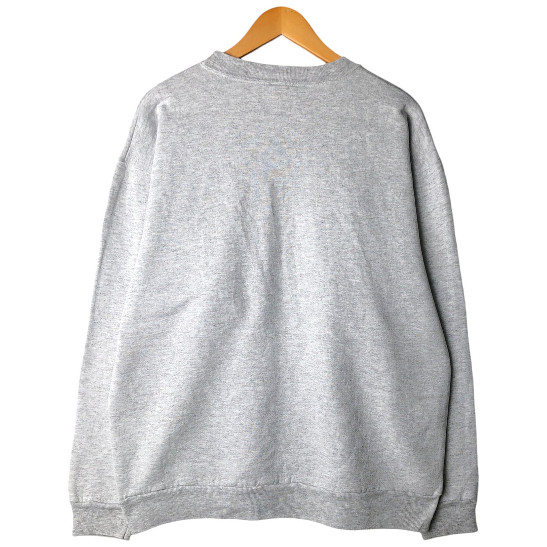 80'S Printed Sweatshirt, Made in USA, Men's Size XL cotton pale white type Vintage Second Hand