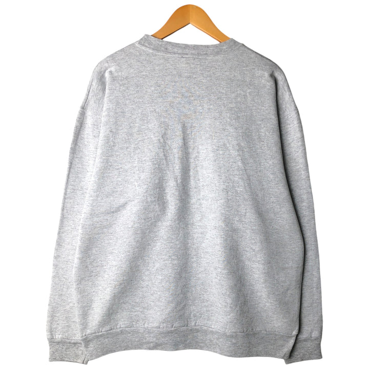 80'S Printed Sweatshirt, Made in USA, Men's Size XL cotton pale white type Vintage Second Hand