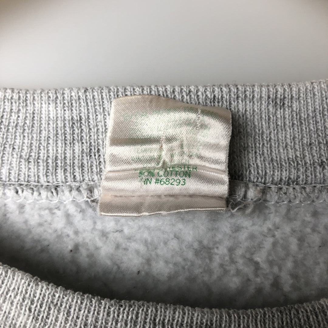 80'S Printed Sweatshirt, Made in USA, Men's Size XL cotton pale white type Vintage Second Hand