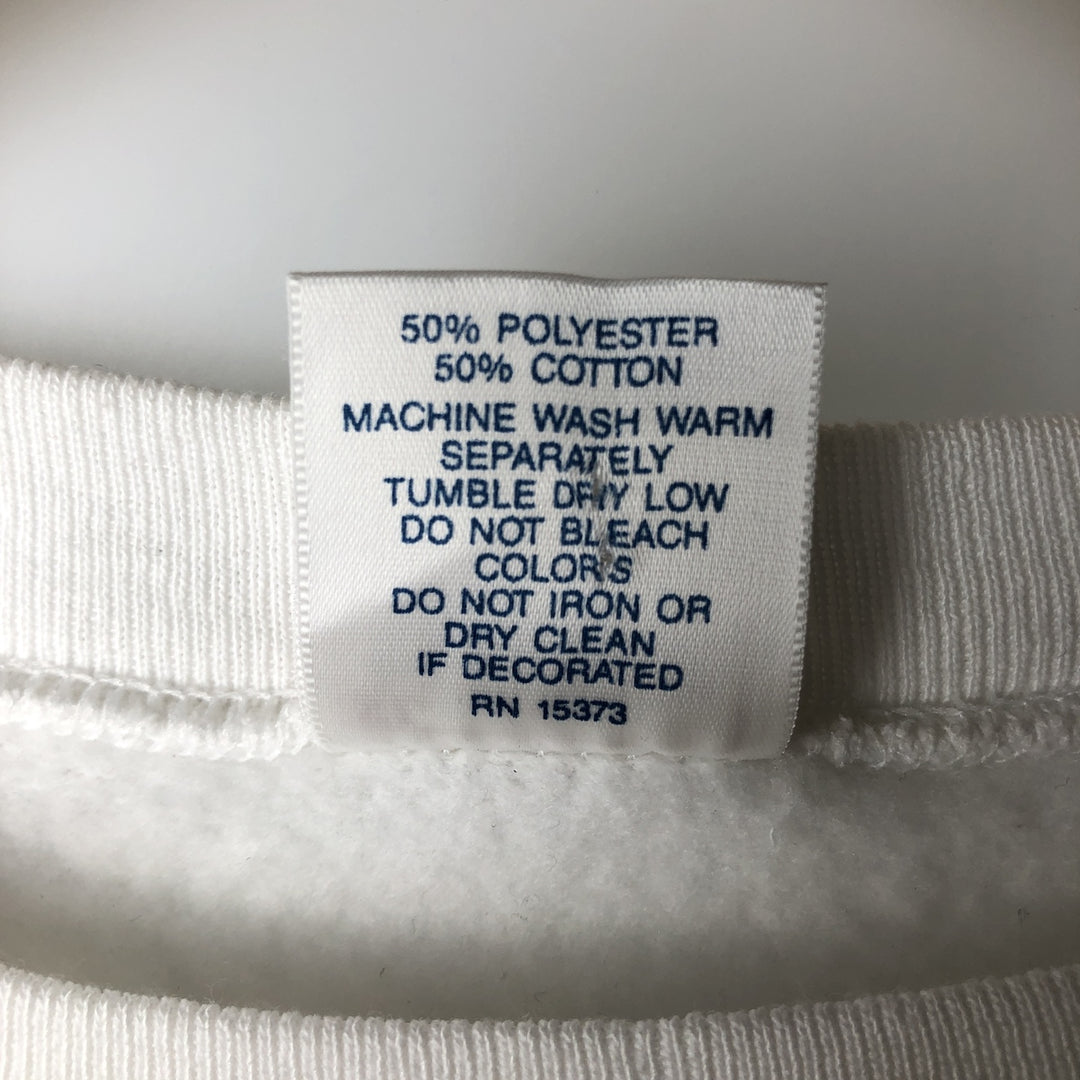 Vintage 90'S Delta Fifty-Fifty print sweatshirt, Made in USA, Men's XL cotton white type Vintage Second Hand