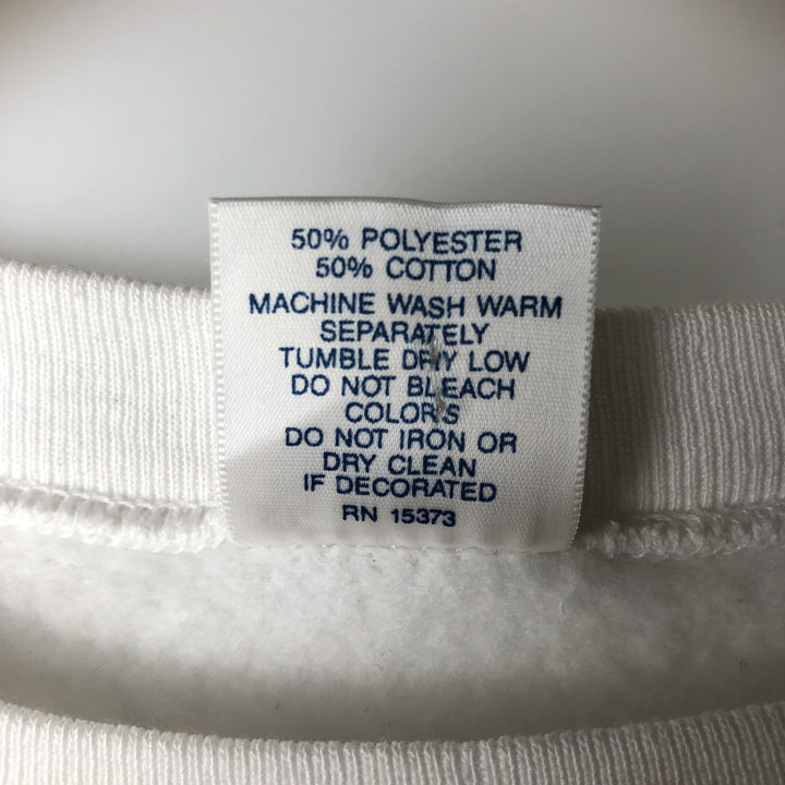 Vintage 90'S Delta Fifty-Fifty print sweatshirt, Made in USA, Men's XL cotton white type Vintage Second Hand