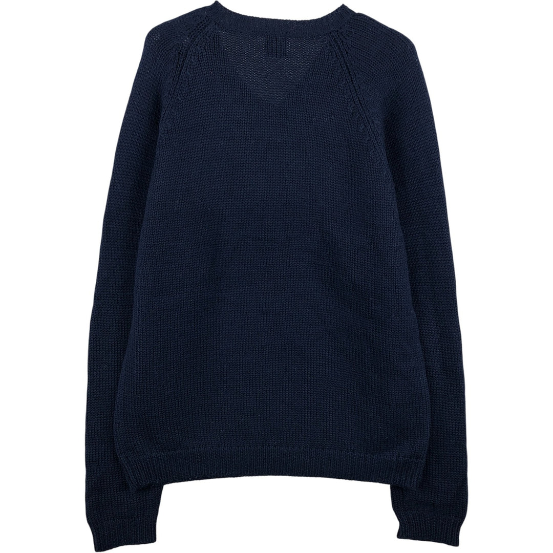 90'S GAP Old Gap V-neck wool knit sweater, men's size L, vintage wool navy blue type Vintage Second Hand