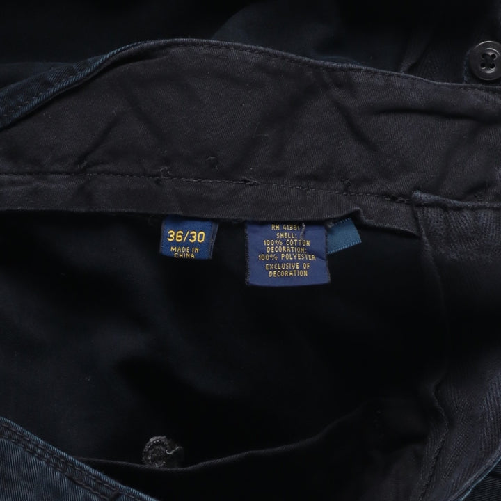 Ralph Lauren POLO RALPH LAUREN All-Over Bike Pattern Chino Pants, Men's, Size W37 cotton black type Vintage Second Hand