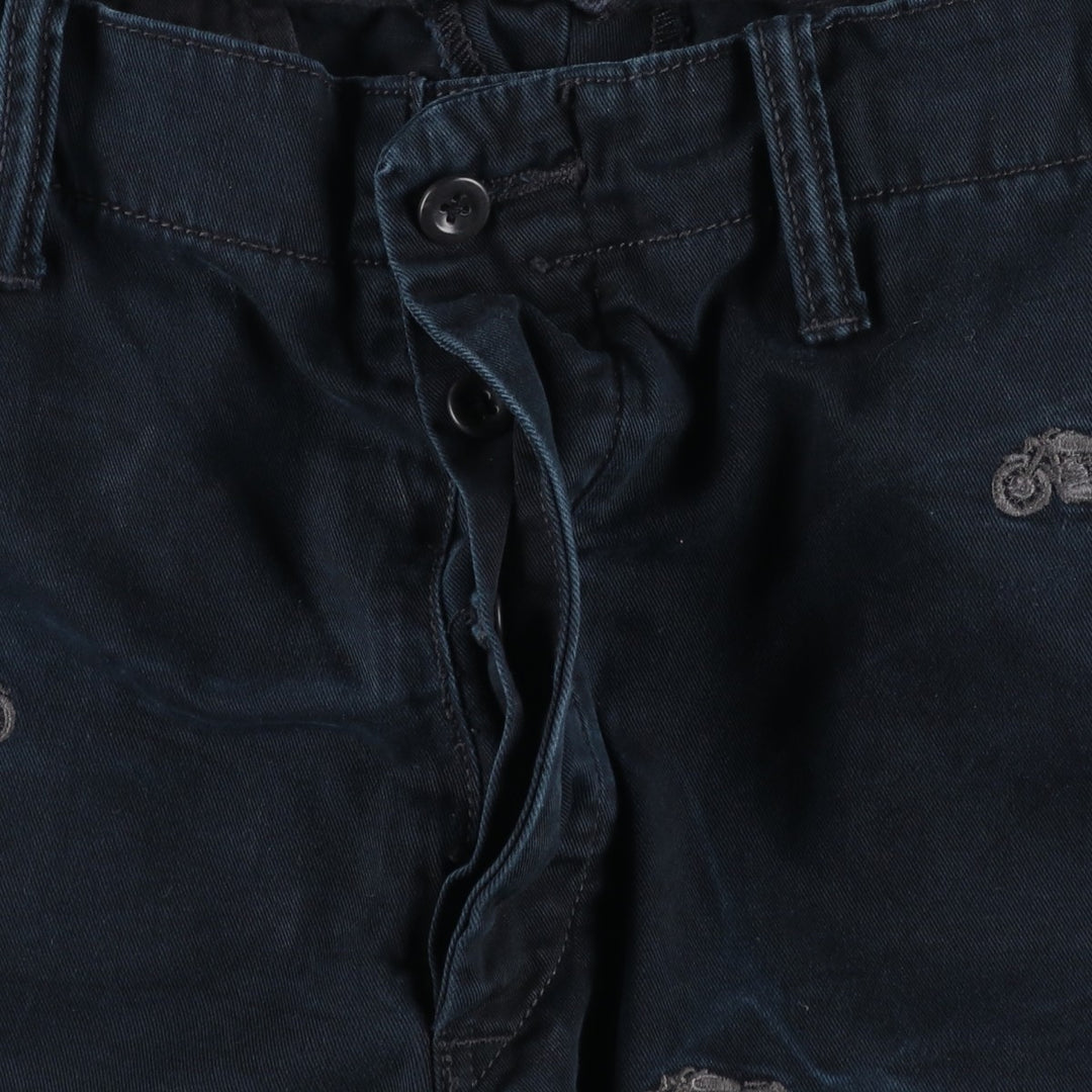 Ralph Lauren POLO RALPH LAUREN All-Over Bike Pattern Chino Pants, Men's, Size W37 cotton black type Vintage Second Hand