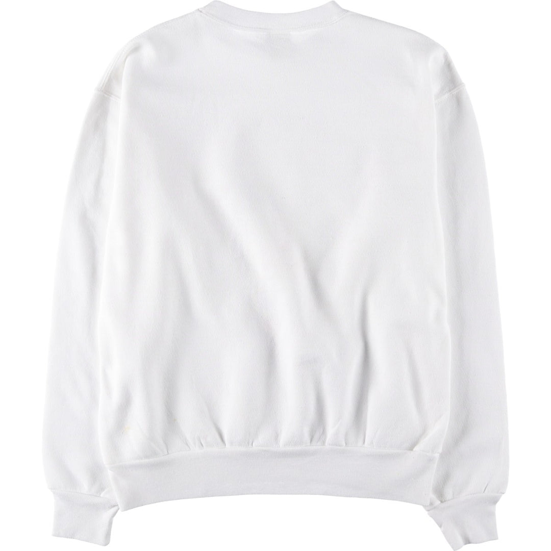 Vintage 1990'S Majestic Wisconsin University College Sweatshirt, Made in USA, Men's Size Medium cotton white type Vintage Second Hand
