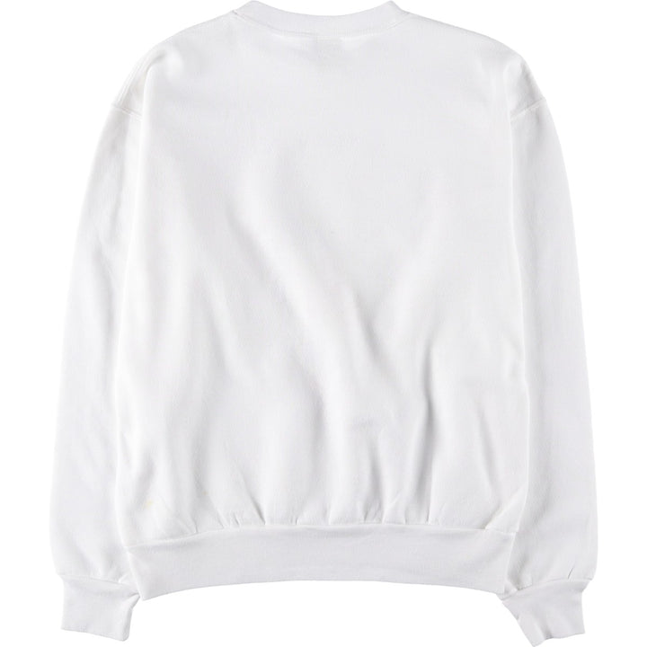 Vintage 1990'S Majestic Wisconsin University College Sweatshirt, Made in USA, Men's Size Medium cotton white type Vintage Second Hand