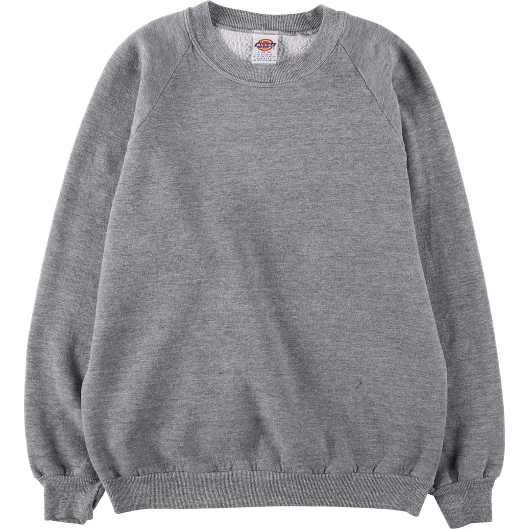 Vintage 90'S Dickies plain blank sweatshirt, made in the USA, men's size L polyester gray type Vintage Second Hand