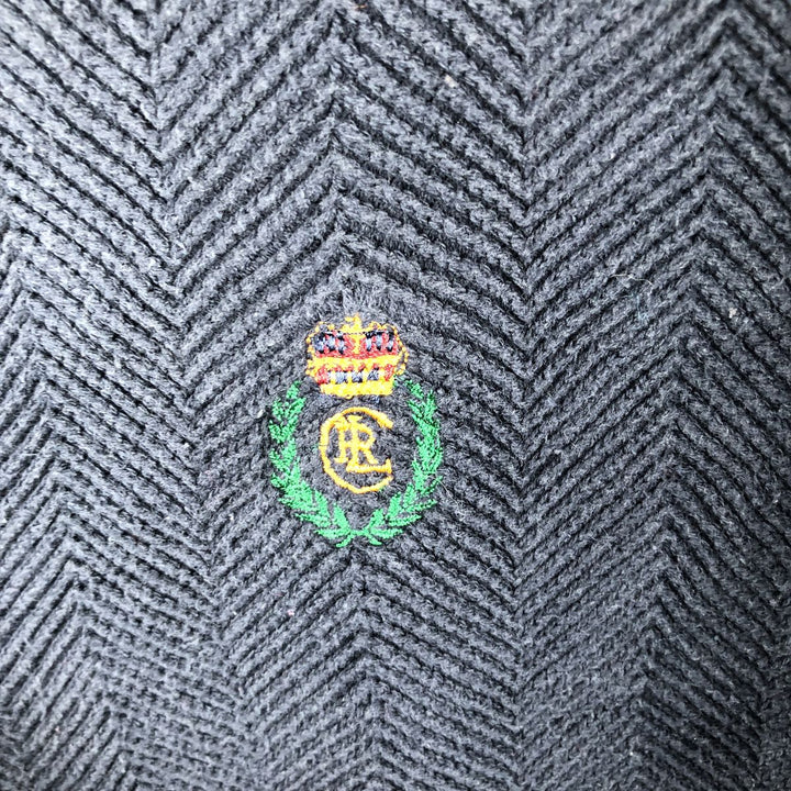 Ralph Lauren CHAPS Herringbone Cotton Knit Sweater Men's XL cotton navy blue type Vintage Second Hand