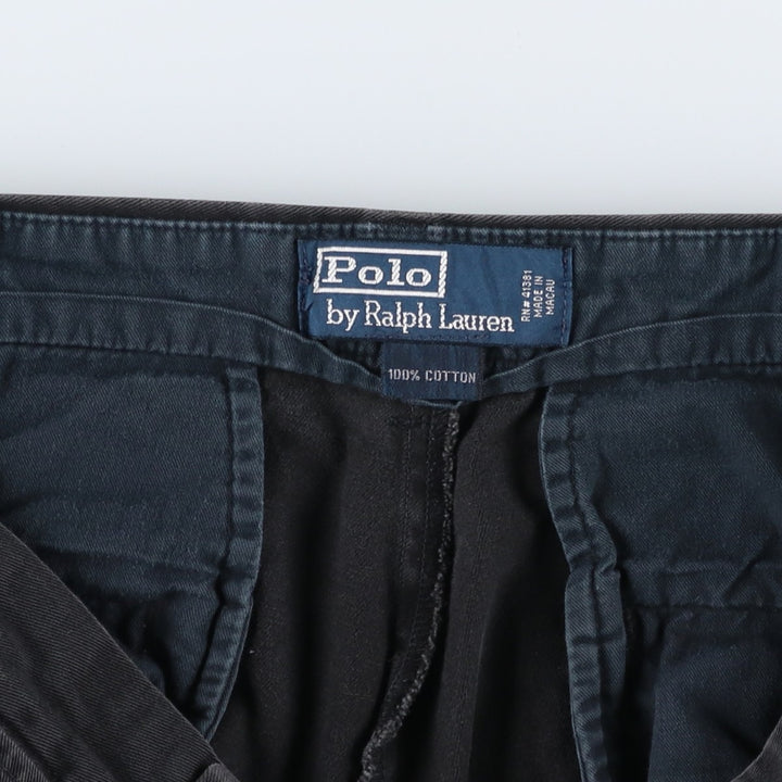 Ralph Lauren POLO by Ralph Lauren Chino Pants Men's W34 equivalent cotton navy blue type Vintage Second Hand