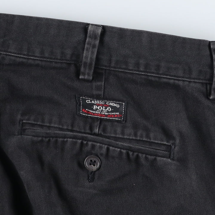 Ralph Lauren POLO by Ralph Lauren Chino Pants Men's W34 equivalent cotton navy blue type Vintage Second Hand