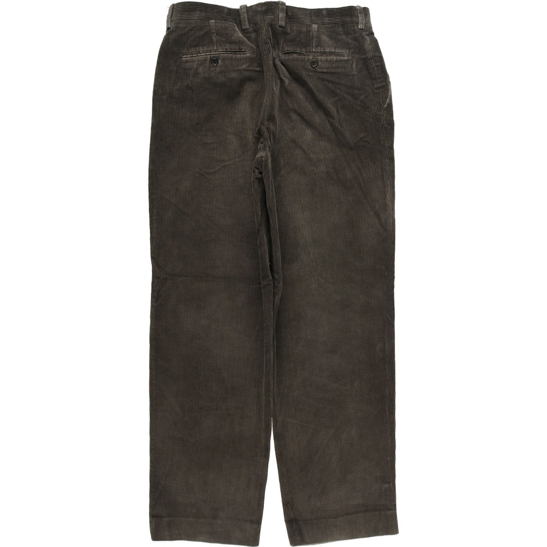 PEDRO DEL HIERRO Two-pleat Corduroy Pants, Made in Spain, Men's Size W33 cotton Khaki type sage green Vintage Second Hand