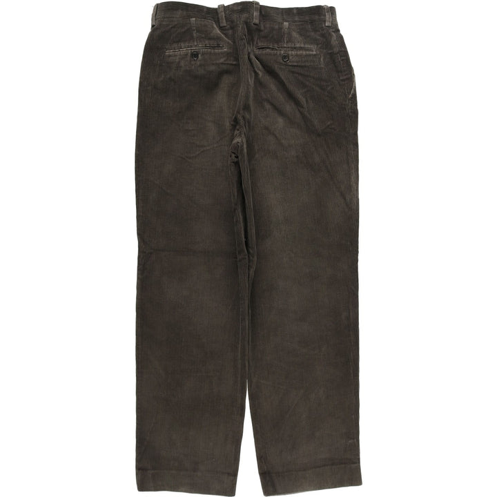 PEDRO DEL HIERRO Two-pleat Corduroy Pants, Made in Spain, Men's Size W33 cotton Khaki type sage green Vintage Second Hand