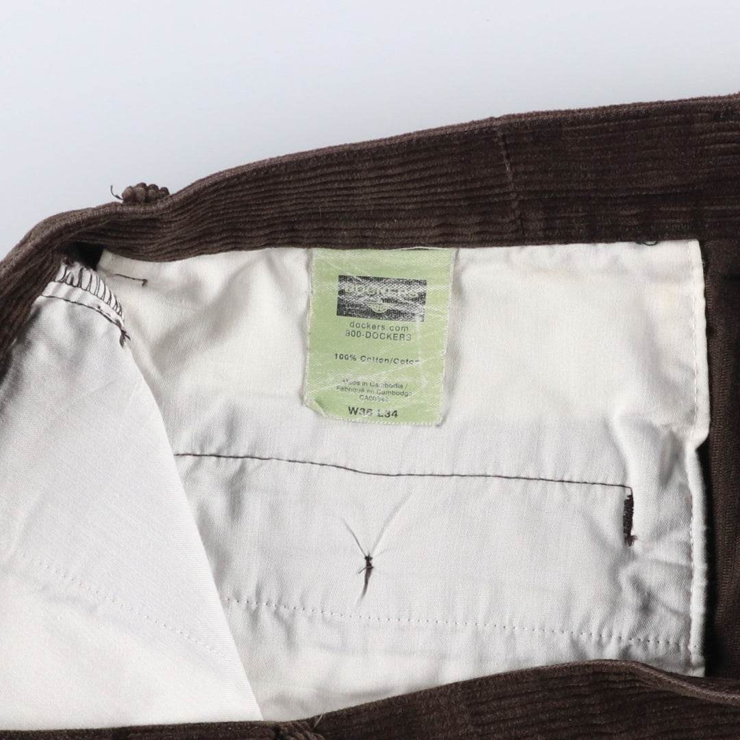 DOCKERS Corduroy Pants Men's Size 36 cotton brown type Vintage Second Hand