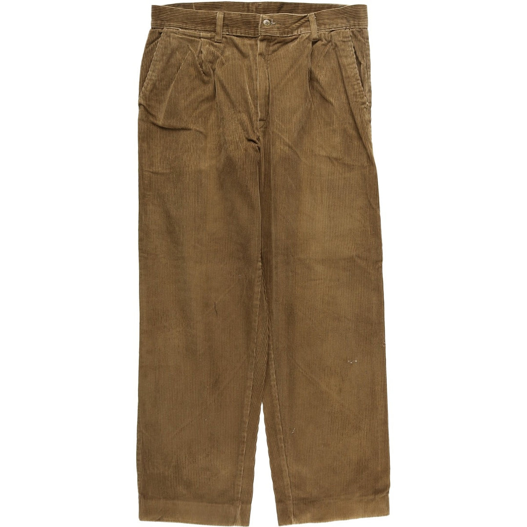 MAVI One-Tuck Corduroy Pants, Made in Spain, Men's Size W35 polyester brown type Vintage Second Hand
