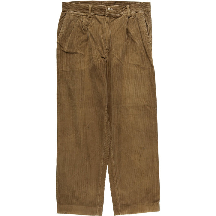 MAVI One-Tuck Corduroy Pants, Made in Spain, Men's Size W35 polyester brown type Vintage Second Hand