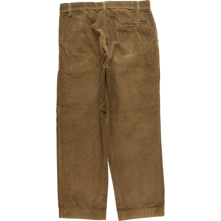 MAVI One-Tuck Corduroy Pants, Made in Spain, Men's Size W35 polyester brown type Vintage Second Hand