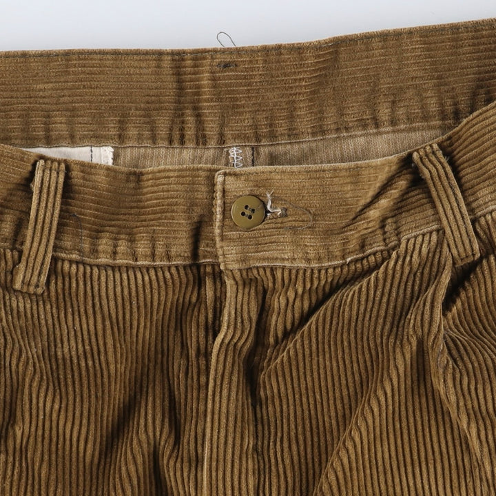 MAVI One-Tuck Corduroy Pants, Made in Spain, Men's Size W35 polyester brown type Vintage Second Hand