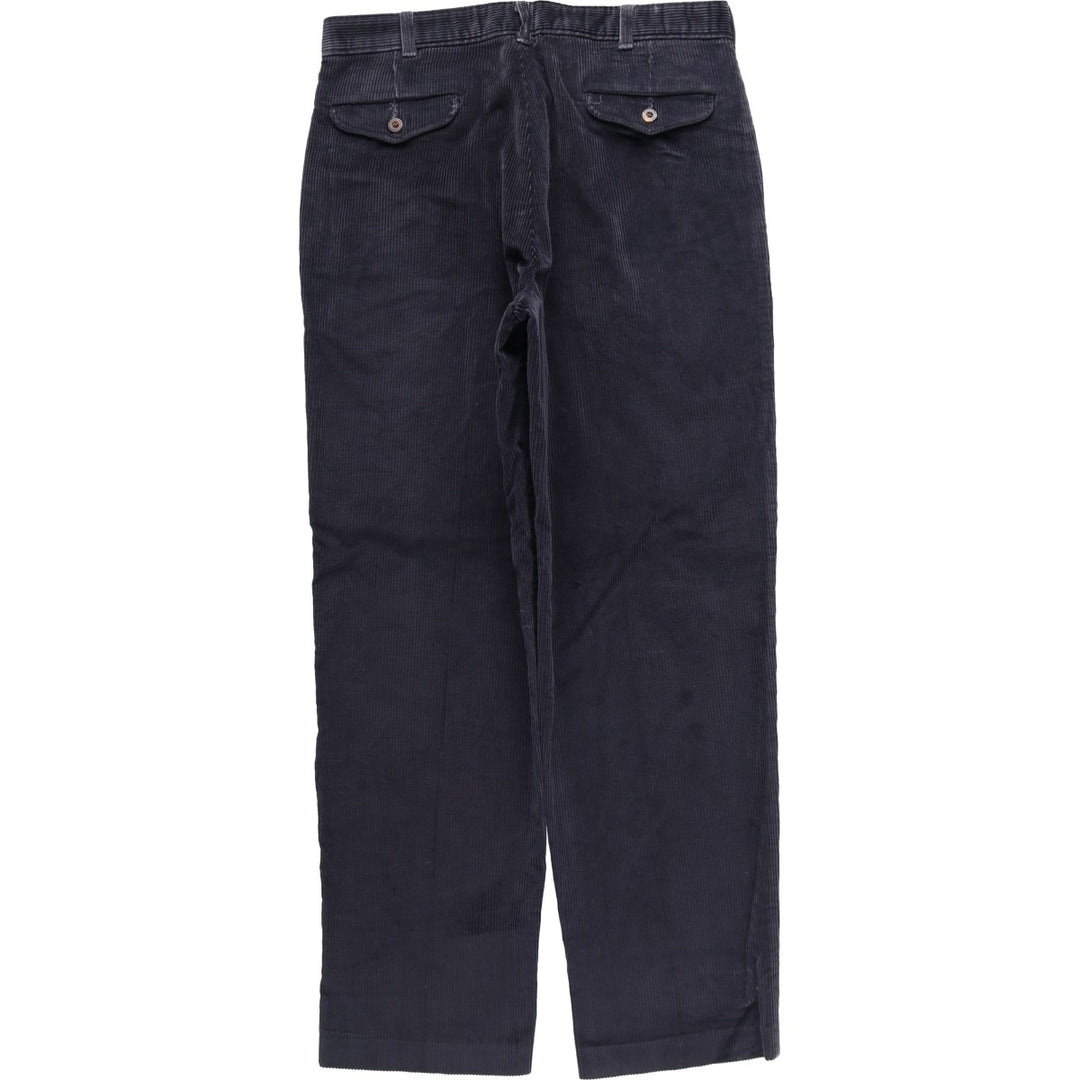 SAVANE Two-pleat Corduroy Pants, Men's, Size W32 cotton navy blue type Vintage Second Hand