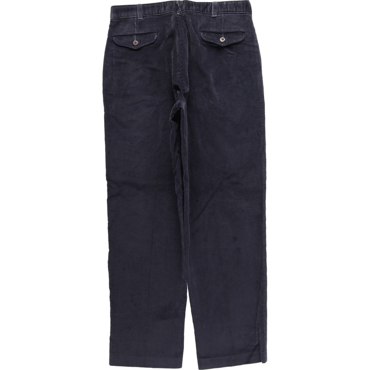 SAVANE Two-pleat Corduroy Pants, Men's, Size W32 cotton navy blue type Vintage Second Hand