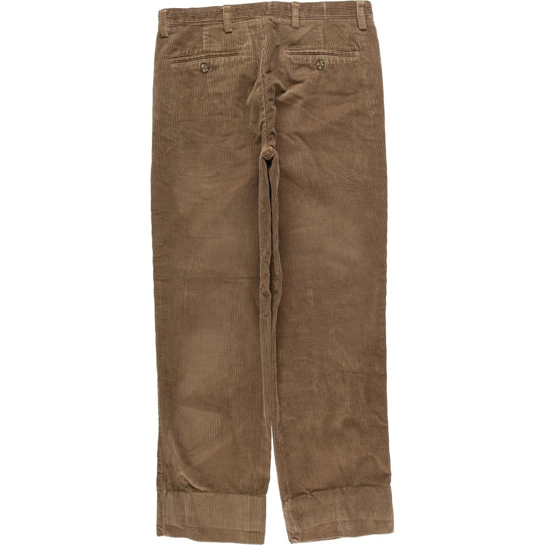 CLUB ROOM Two-pleat Corduroy Pants for Men, Size W32 cotton brown type Vintage Second Hand