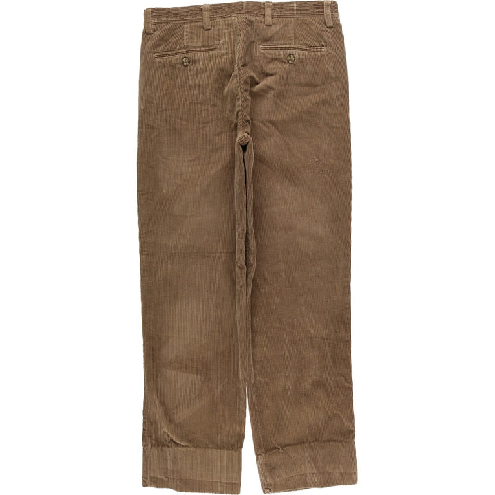 CLUB ROOM Two-pleat Corduroy Pants for Men, Size W32 cotton brown type Vintage Second Hand