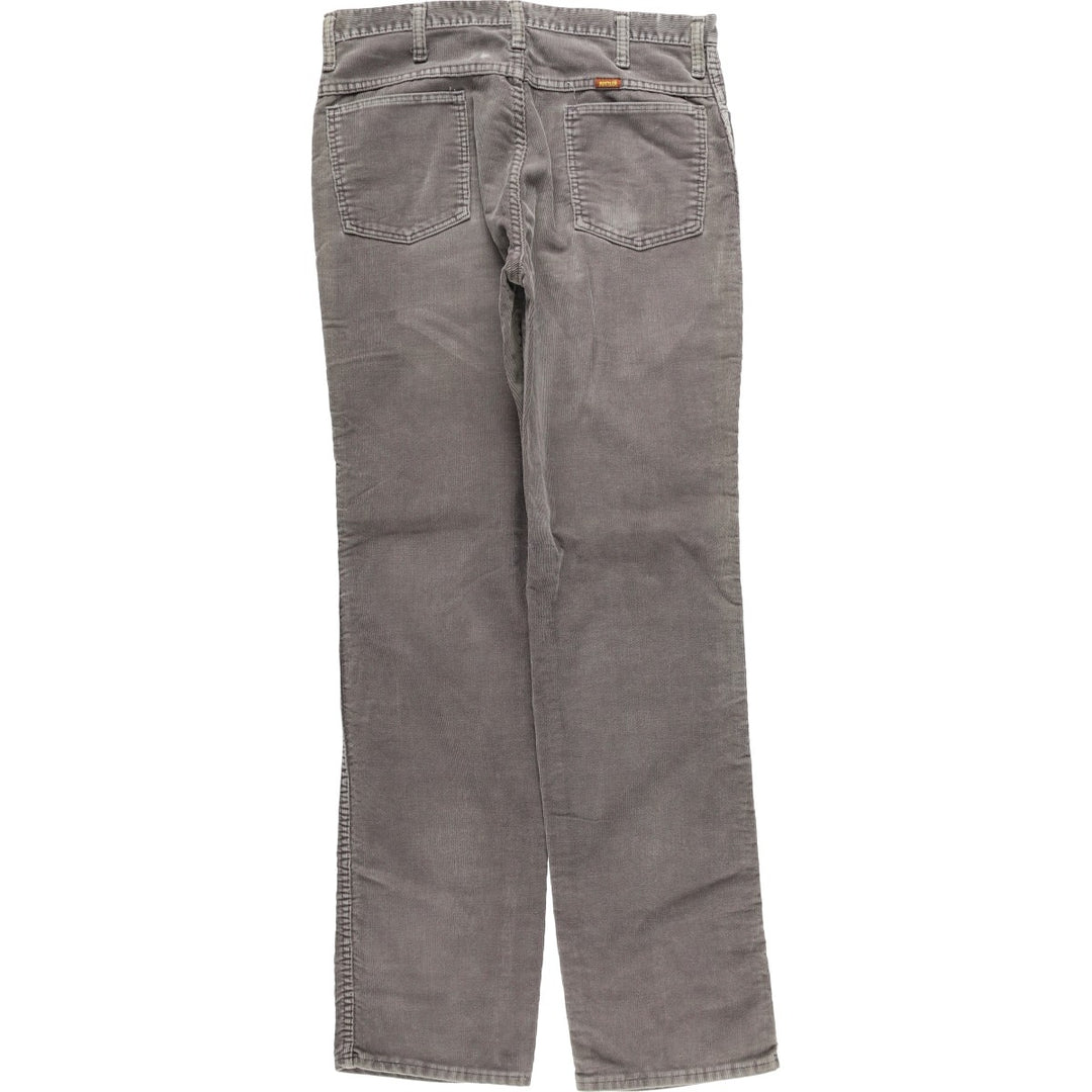 90'S Rustler Regular Fit Corduroy Pants, Made in USA, Men's, Size W33, Vintage unclear gray type Vintage Second Hand
