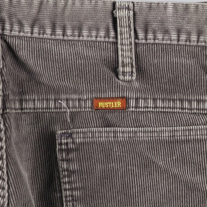 90'S Rustler Regular Fit Corduroy Pants, Made in USA, Men's, Size W33, Vintage unclear gray type Vintage Second Hand