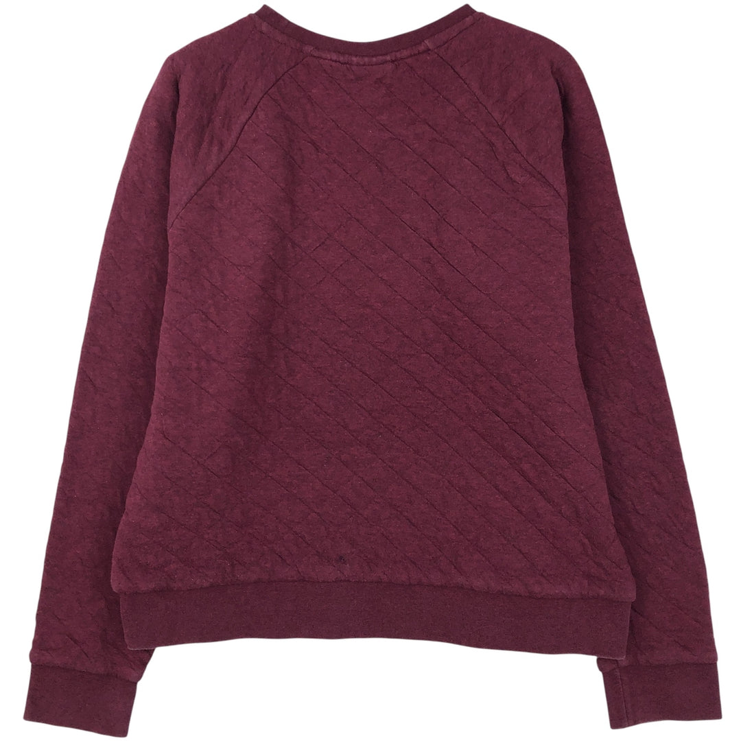 Patagonia Organic Cotton Quilted Crew Sweatshirt (25310FA20) with a Single Logo, Women's Size XL cotton wine-red Vintage Second Hand