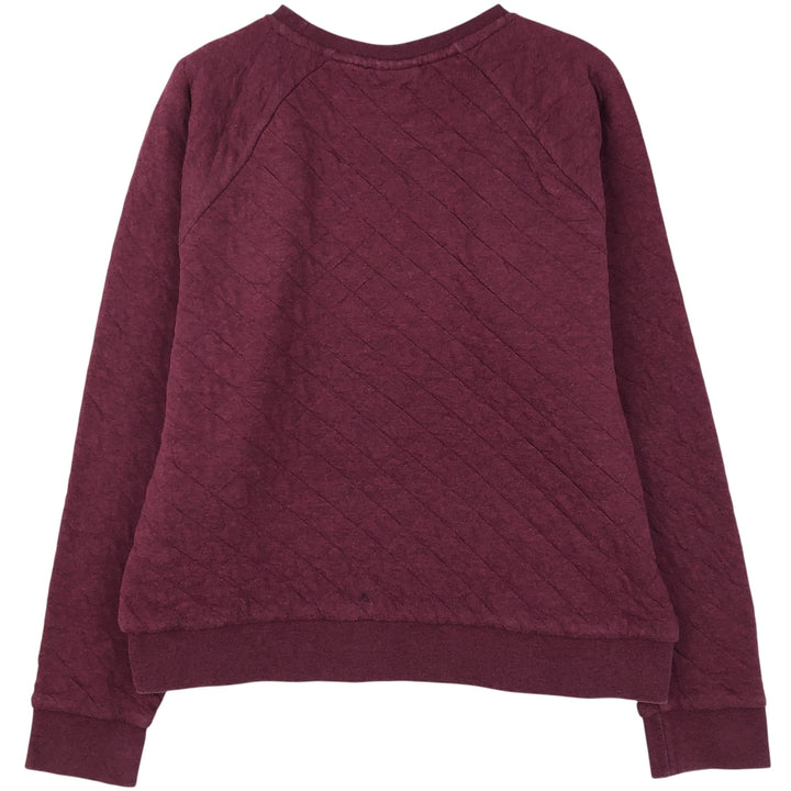 Patagonia Organic Cotton Quilted Crew Sweatshirt (25310FA20) with a Single Logo, Women's Size XL cotton wine-red Vintage Second Hand