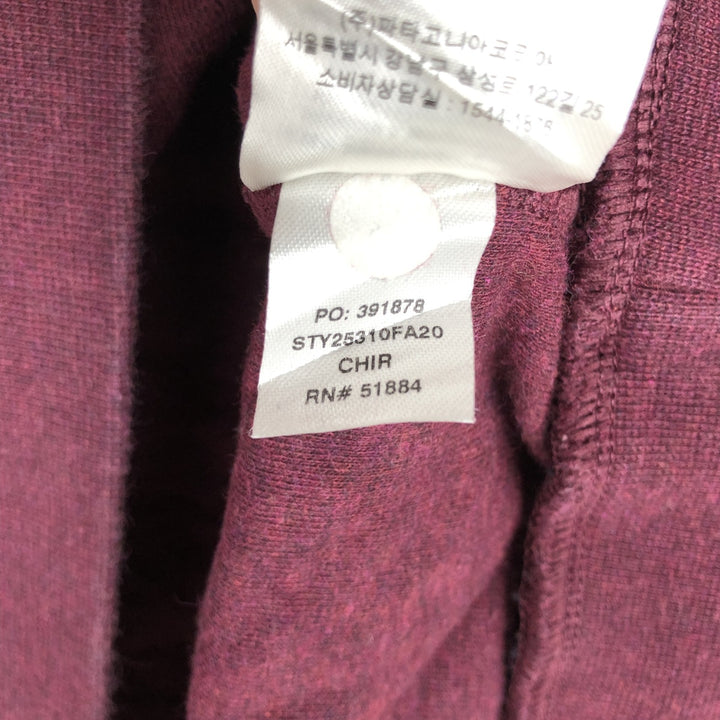 Patagonia Organic Cotton Quilted Crew Sweatshirt (25310FA20) with a Single Logo, Women's Size XL cotton wine-red Vintage Second Hand