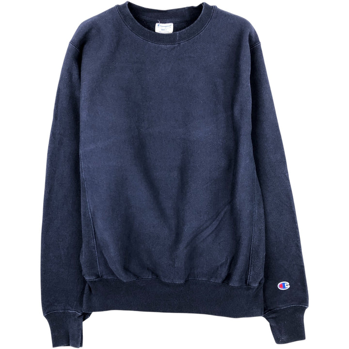 Champion Reverse Weave Replica Sweatshirt with Single Color Tag and One-Point Logo, Men's Size Small cotton navy blue type Vintage Second Hand